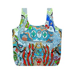 Supersonic Cosmic Submarine Full Print Recycle Bag (m) by chellerayartisans