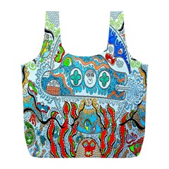 Supersonic Cosmic Submarine Full Print Recycle Bag (l)