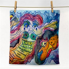 Watercolor Mermaid Face Towel by chellerayartisans