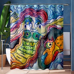 Watercolor Mermaid Shower Curtain 60  X 72  (medium)  by chellerayartisans