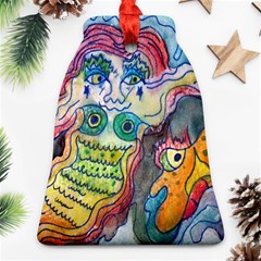 Watercolor Mermaid Bell Ornament (two Sides) by chellerayartisans