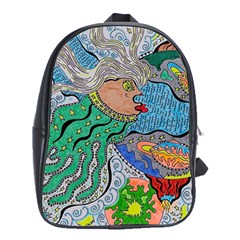 Universe Angel School Bag (xl) by chellerayartisans