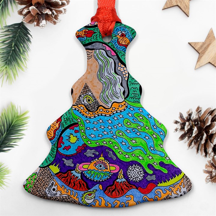 Pyramid Angel Christmas Tree Ornament (Two Sides)