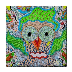 Cosmic Owl Tile Coasters