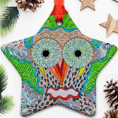 Cosmic Owl Ornament (Star)