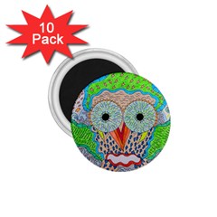 Cosmic Owl 1 75  Magnets (10 Pack) 