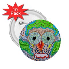 Cosmic Owl 2.25  Buttons (10 pack) 