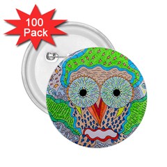 Cosmic Owl 2.25  Buttons (100 pack) 