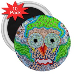 Cosmic Owl 3  Magnets (10 pack) 