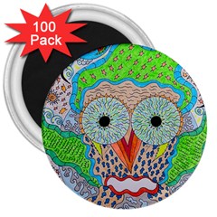 Cosmic Owl 3  Magnets (100 pack)