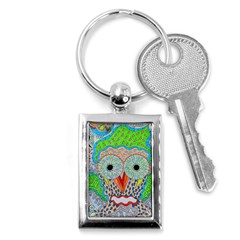 Cosmic Owl Key Chains (Rectangle) 