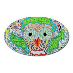 Cosmic Owl Oval Magnet