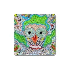 Cosmic Owl Square Magnet