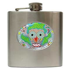 Cosmic Owl Hip Flask (6 Oz) by chellerayartisans