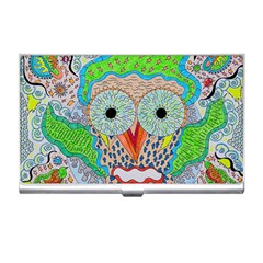 Cosmic Owl Business Card Holder by chellerayartisans