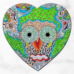 Cosmic Owl Jigsaw Puzzle (Heart)