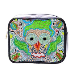 Cosmic Owl Mini Toiletries Bag (one Side) by chellerayartisans