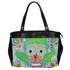 Cosmic Owl Oversize Office Handbag (2 Sides)