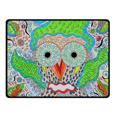 Cosmic Owl Fleece Blanket (small) by chellerayartisans