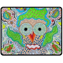 Cosmic Owl Double Sided Fleece Blanket (Medium) 