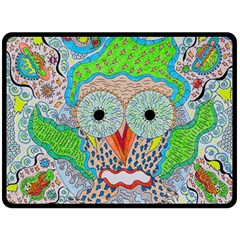 Cosmic Owl Double Sided Fleece Blanket (Large) 