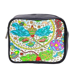 Cosmic Dragonflies Mini Toiletries Bag (two Sides) by chellerayartisans