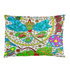 Cosmic Dragonflies Pillow Case (two Sides) by chellerayartisans