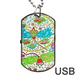 Cosmic Dragonflies Dog Tag USB Flash (One Side) Front