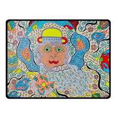 Cosmic Moon Angel Double Sided Fleece Blanket (small)  by chellerayartisans