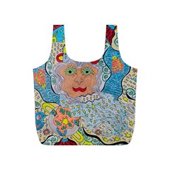 Cosmic Moon Angel Full Print Recycle Bag (s) by chellerayartisans