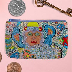 Cosmic Moon Angel Large Coin Purse by chellerayartisans