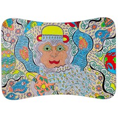 Cosmic Moon Angel Velour Seat Head Rest Cushion by chellerayartisans