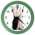 Indiahandycrfats women Fashion White Dupatta with Multicolour Pompom all four sides for Girls/women Color Wall Clock Front