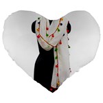 Indiahandycrfats women Fashion White Dupatta with Multicolour Pompom all four sides for Girls/women Large 19  Premium Heart Shape Cushions Front