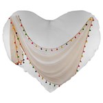 Indiahandycrfats women Fashion White Dupatta with Multicolour Pompom all four sides for Girls/women Large 19  Premium Heart Shape Cushions Back