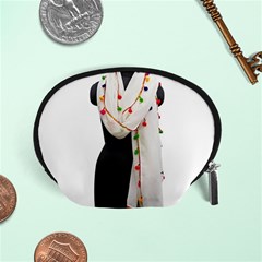 Indiahandycrfats Women Fashion White Dupatta With Multicolour Pompom All Four Sides For Girls/women Accessory Pouch (small) by Indianhandycrafts