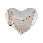 Indiahandycrfats women Fashion White Dupatta with Multicolour Pompom all four sides for Girls/women Standard 16  Premium Flano Heart Shape Cushions Back