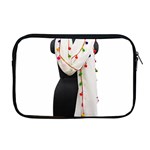 Indiahandycrfats women Fashion White Dupatta with Multicolour Pompom all four sides for Girls/women Apple MacBook Pro 17  Zipper Case Front