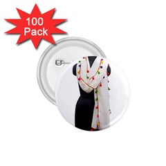 Indiahandycrfats Women Fashion White Dupatta With Multicolour Pompom All Four Sides For Girls/women 1 75  Buttons (100 Pack) 