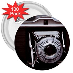 Vintage Camera 3  Buttons (100 Pack)  by snowwhitegirl