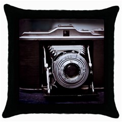 Vintage Camera Throw Pillow Case (black) by snowwhitegirl