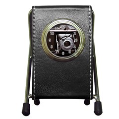 Vintage Camera Pen Holder Desk Clock by snowwhitegirl