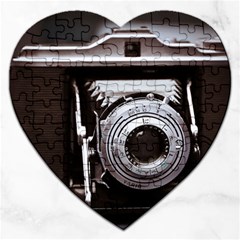 Vintage Camera Jigsaw Puzzle (heart) by snowwhitegirl