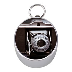 Vintage Camera Mini Silver Compasses