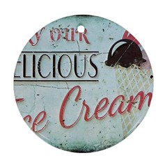 Delicious Ice Cream Ornament (Round)