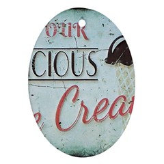 Delicious Ice Cream Ornament (Oval)