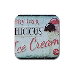 Delicious Ice Cream Rubber Coaster (Square) 