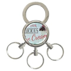 Delicious Ice Cream 3-Ring Key Chains