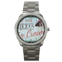 Delicious Ice Cream Sport Metal Watch