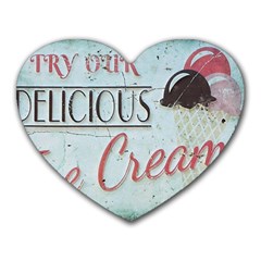 Delicious Ice Cream Heart Mousepads